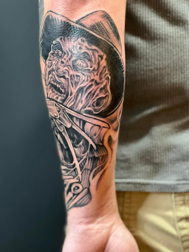 Explore font tattoo ideas, creative tattoo ideas in Warner Robins, available at Untold Pain Tattoo Studio