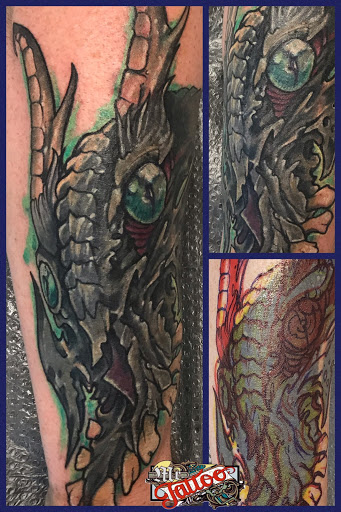 Explore tattoo ideas on leg for men, creative tattoo ideas in Augusta, available at Mr. Tattoo