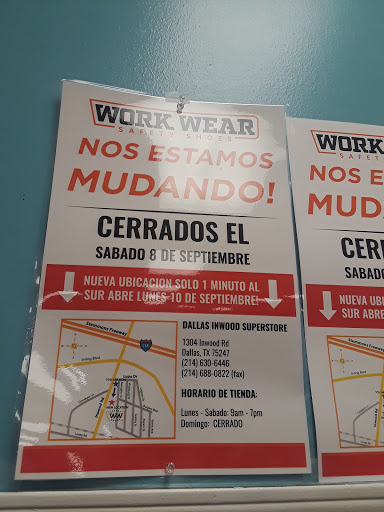 Shoe Store «Work Wear Safety Shoes», reviews and photos, 1000 Lupo Dr, Dallas, TX 75207, USA