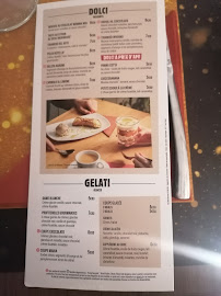 Menu du Del Arte à Chambéry