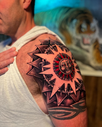 Explore mother and son matching tattoo ideas, creative tattoo ideas in Hudson, available at The Bohemian Social Club