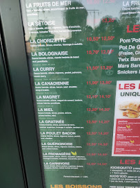 Menu du Le kiosque à pizzas à Guérigny
