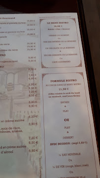 Restaurant Le Bistro d'Augustin à La Queue-en-Brie (le menu)