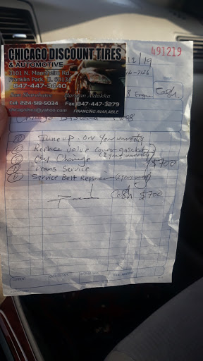 Auto Repair Shop «Chicago Discount Tires», reviews and photos, 3101 Mannheim Rd, Franklin Park, IL 60131, USA