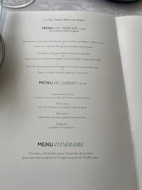 Restaurant gastronomique La Grande Cascade à Paris (le menu)