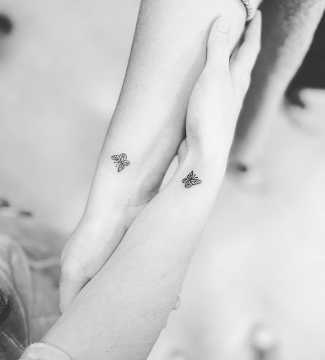 Explore couples finger tattoos ideas, creative tattoo ideas in High Ridge, available at Taylored ink