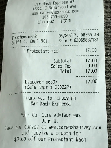 Car Wash «Car Wash Express Centennial», reviews and photos, 13333 E Briarwood Ave, Centennial, CO 80112, USA
