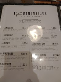 Crêperie CRÊPERIE L'AUTHENTIQUE à Évreux - menu / carte