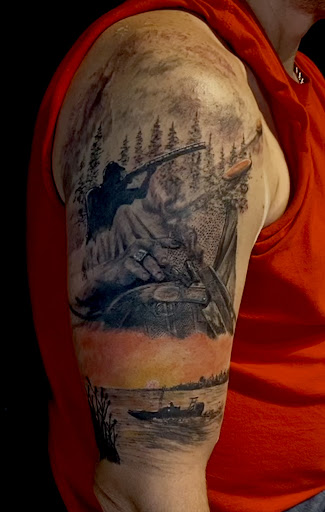 Explore tattoo ideas for men shoulder, creative tattoo ideas in Brunswick, available at Brunswick Tattoo Company