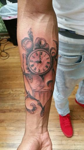 Explore mens infinity tattoo ideas, creative tattoo ideas in Columbus, available at Sweet Baby Octane