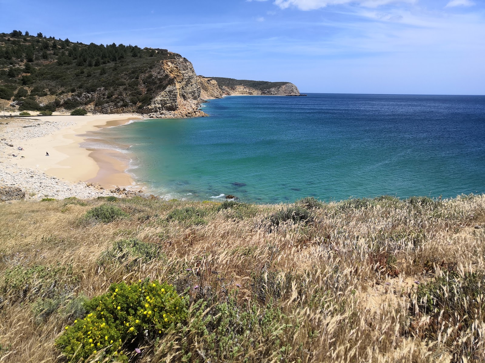 Fotografie cu Praia da Boca do Rio cu o suprafață de nisip beige fin