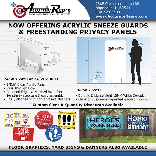 Sign Shop «Accurate Repro, Inc.», reviews and photos, 2368 Corporate Ln, Naperville, IL 60563, USA