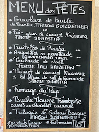 Bar Restaurant Etorri à Ascain carte