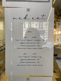 Menu du Med’Eat à Paris