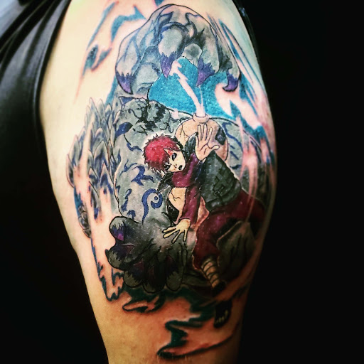 Explore bart simpson tattoo ideas, creative tattoo ideas in El Paso, available at Dead Hamster Tattoo