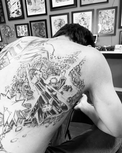 Explore chest to arm tattoo ideas, creative tattoo ideas in San Jose, available at Legacy Tattoo