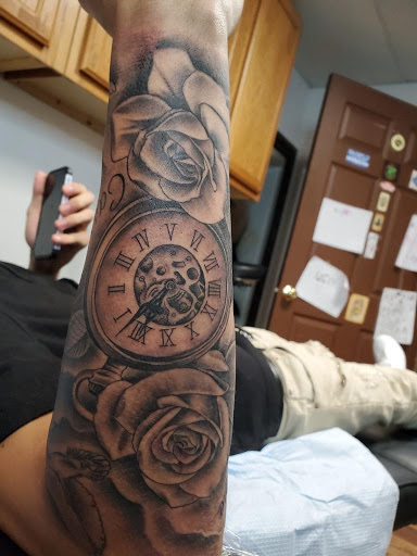 Explore male calf tattoo ideas, creative tattoo ideas in Keyport, available at Taboo Tattoos