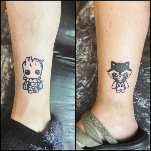 Explore violet tattoo ideas, creative tattoo ideas in Belgrade, available at The Loyal Sparrow Tattoo and Piercing