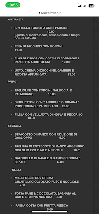 Menu / carte de Ristorante OTTO AL LITRO à Serra San Bruno