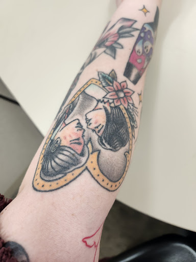 Explore black and white tattoo ideas for men, creative tattoo ideas in Mobile, available at Old Familiar Tattoo Company