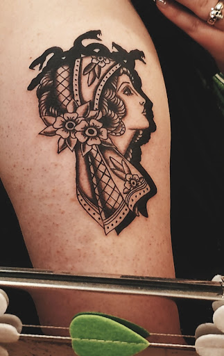 Explore spider web tattoo ideas, creative tattoo ideas in Germantown, available at Engine House Tattoo