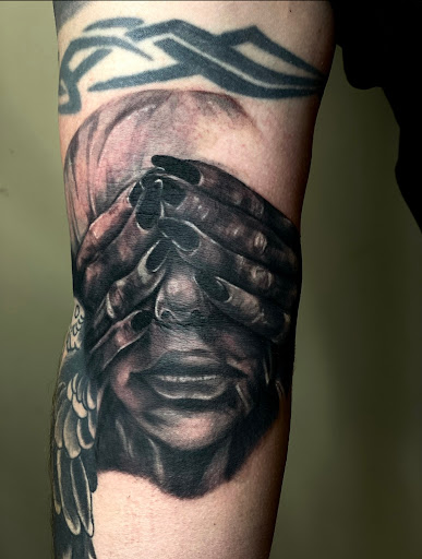 Explore musical tattoo ideas, creative tattoo ideas in Clarksville, available at Dark Raine Tattoo