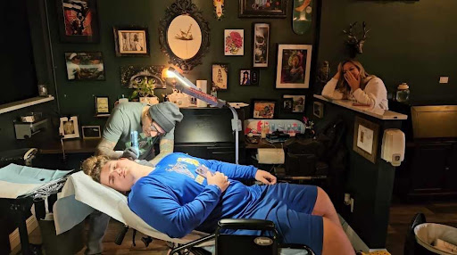 Explore motocross tattoo ideas, creative tattoo ideas in Kissimmee, available at Fallen Sparrow Tattoo Co