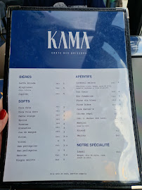 Restaurant indien KAMA à Arras (la carte)