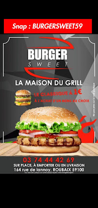 Burger Sweet Grill à Roubaix menu