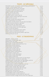 Carte du Ristorante Pizzeria La Capannina à Montechiarugolo