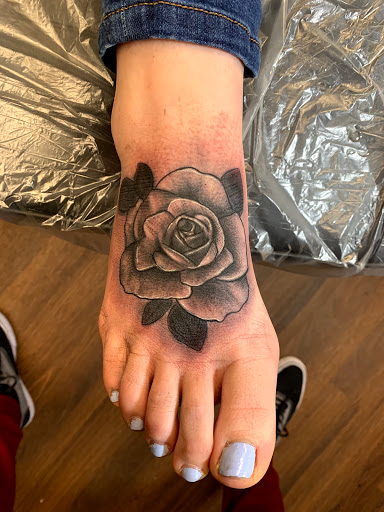 Explore mandalorian tattoo ideas, creative tattoo ideas in Roscoe, available at Elevated Ink Tattoo