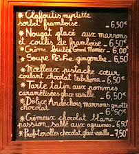 Restaurant Les Tilleuls à Lagorce menu