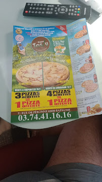 Carte du Pizza tasty à Bapaume