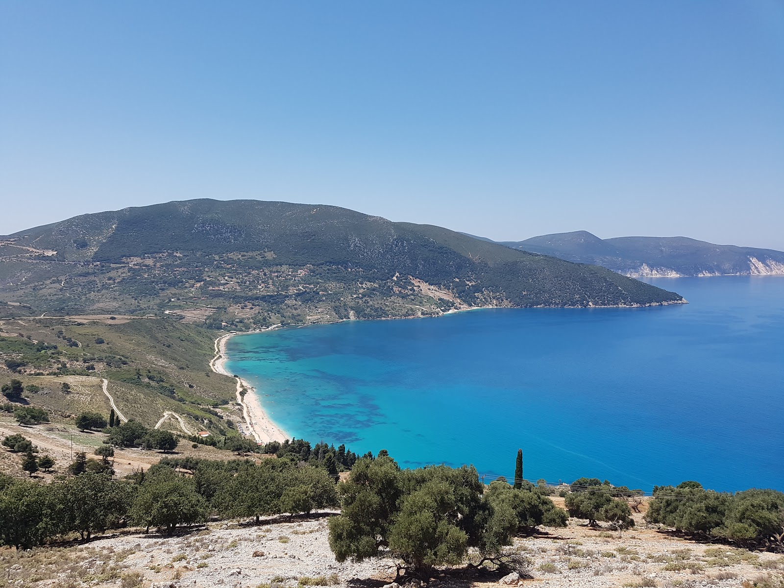 Photo of Agia Kiriaki beach with turquoise pure water surface