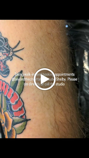 Explore anime leg tattoo ideas, creative tattoo ideas in Utica, available at Beyond The Chair Tattoo Studio - Shelby Township