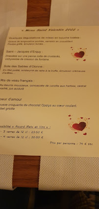 Restaurant gastronomique Cabestan à Les Sables-d'Olonne (le menu)