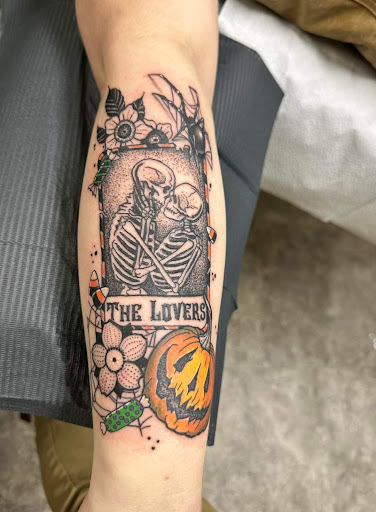 Explore playing cards tattoo ideas, creative tattoo ideas in Erie, available at Wayward Tattoo Studio