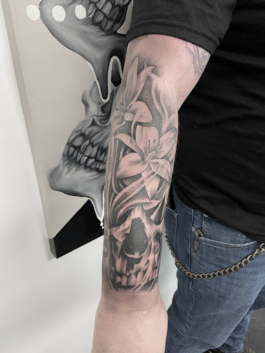 Explore peony tattoo ideas, creative tattoo ideas in Lubbock, available at The Brand Tattoo Studio