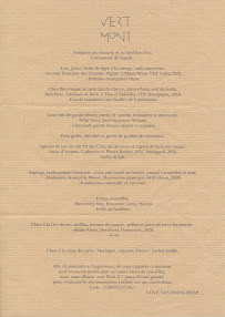 Menu du Auberge Du Vert Mont à Boeschepe