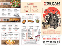 Menu / carte de O'Sezam Pizza à Champigny-sur-Marne
