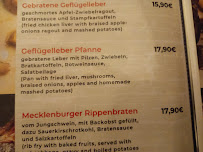 Restaurant Hopfenkeller à Rostock menu