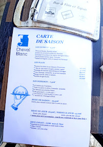 Menu / carte de Restaurant Le Cheval Blanc à Château-Landon
