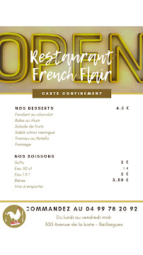 Carte du French Flair - Restaurant Baillargues à Baillargues