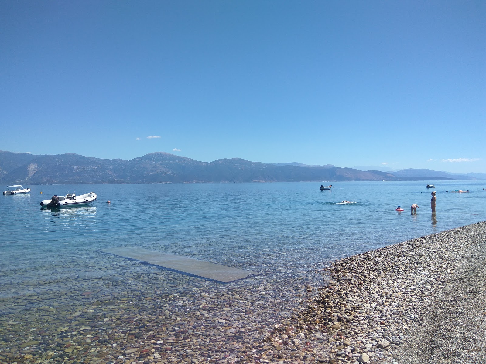 Foto van Selianitika beach met turquoise puur water oppervlakte