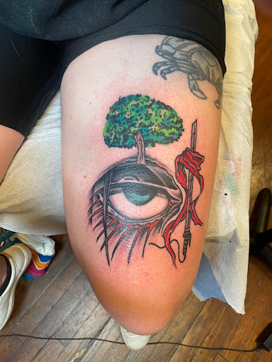 Explore religious tattoo ideas for women, creative tattoo ideas in Brooklyn, available at Electric Lotus Tattoo