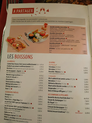 menu du Restaurant de grillades à la française Courtepaille à Clermont-Ferrand