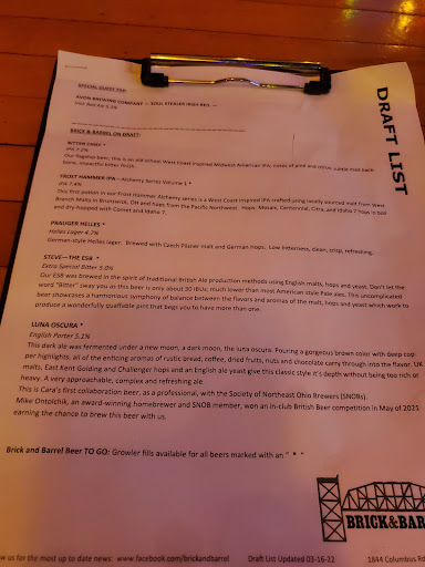 Brewery «Brick And Barrel», reviews and photos, 1844 Columbus Rd, Cleveland, OH 44113, USA