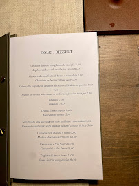 Menu du Citrarium di Villa Le Fontanelle à Florence