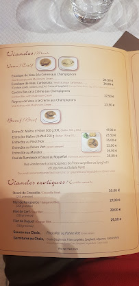 Le Petit Schlossberg à Colmar menu