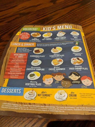 American Restaurant «Cracker Barrel Old Country Store», reviews and photos, 3954 Grandview Dr, Simpsonville, SC 29680, USA